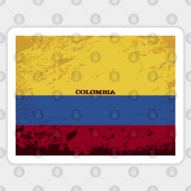 Colombia Flag Colombian Flag Sticker Teepublic 